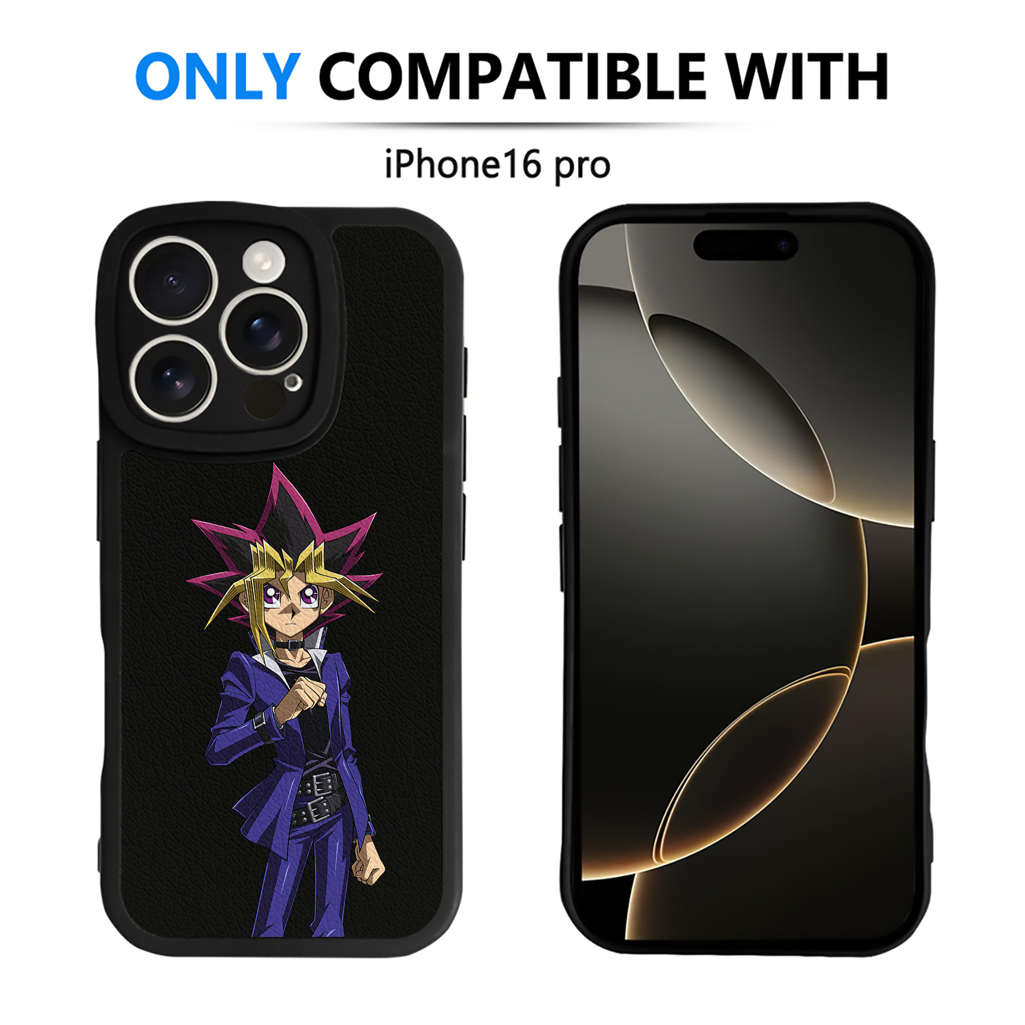 遊☆戯☆王 Yu-Gi-Oh! 【iPhone 16シリーズ対応】シリコンスマホケース（レザー調） 材質：シリコン